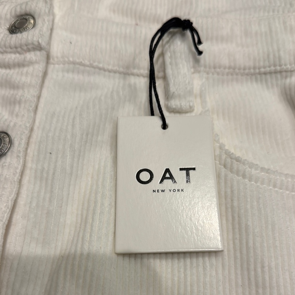 OAT NWT Corduroy Overall Dress - off white Buttoned down w/adjustable straps. - Picture 8 of 12
